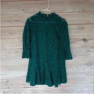 Zara Green Envy Lace Dress Size Large $82